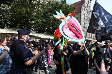 Manifestacja pod hasłem "Gdańsk mówi Stop Faszyzmowi!".