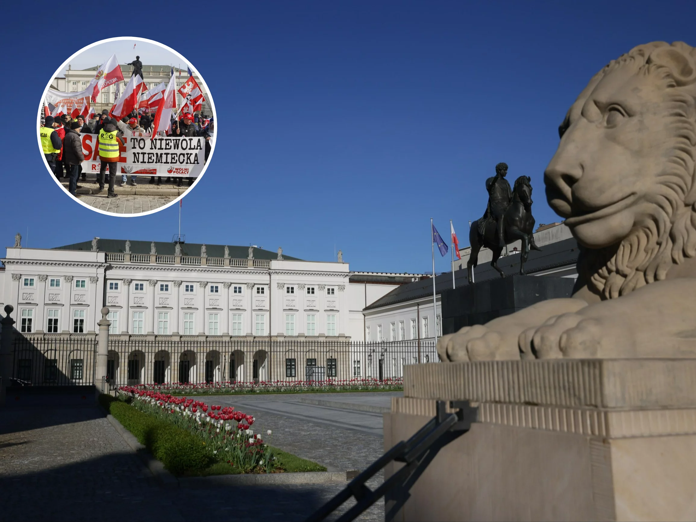 W sobotę 21 lutego przed Pałacem Prezydenckim odbyła się manifestacja przeciwko pożyczce SAFE