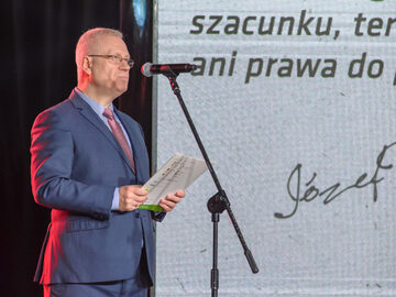 Marek Jurek podczas gali "Strażnik Pamięci"