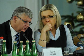 Marek Suski (L), Małgorzata Wassermann (P)