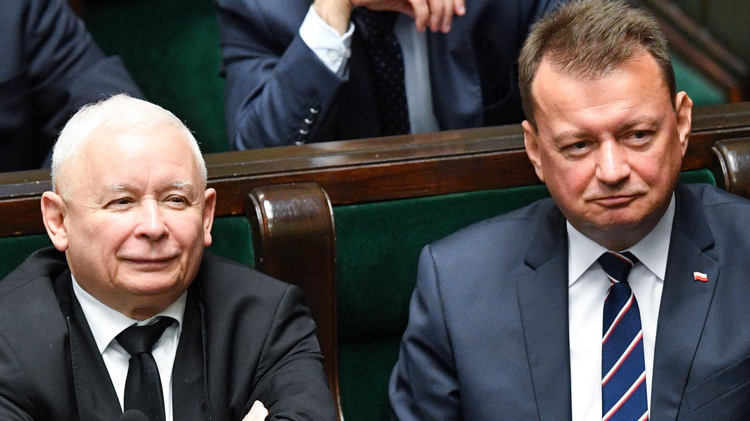 Prezes PiS Jarosław Kaczyński i minister obrony Mariusz Błaszczak