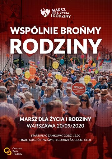 Marsz Dla Życia i Rodziny odbędzie się 20 września w Warszawie