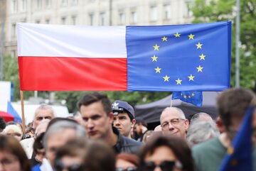 Marsz pod hasłem "Polska w Europie"