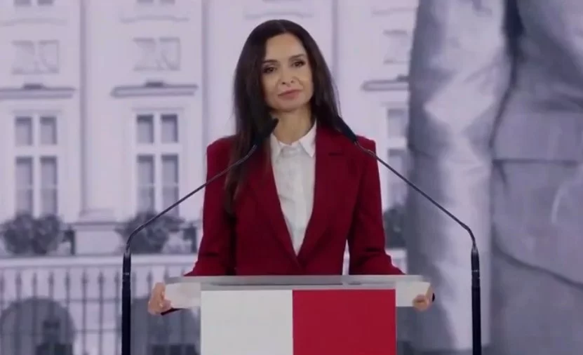 Marta Kaczyńska na konwencji Karola Nawrockiego