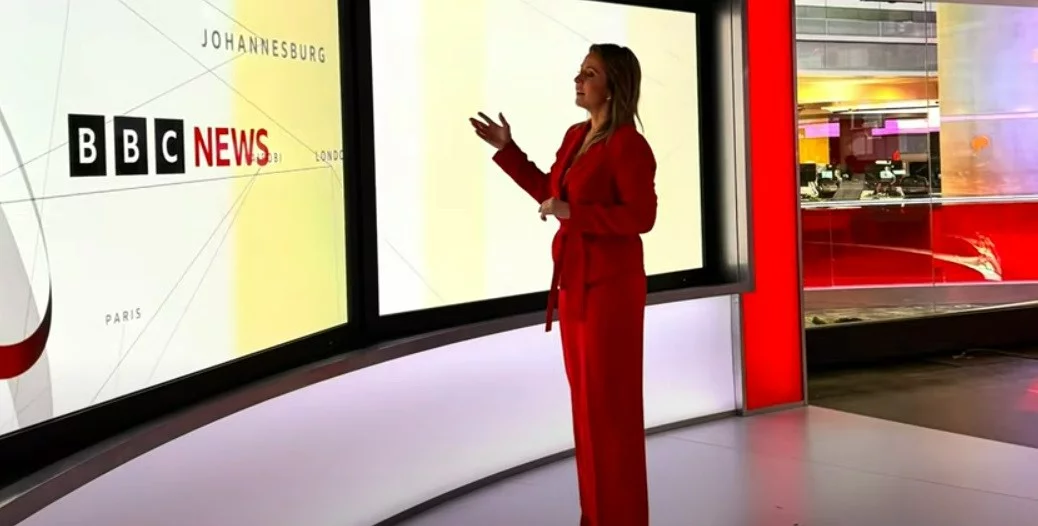 Marta Kielczyk w siedzibie BBC