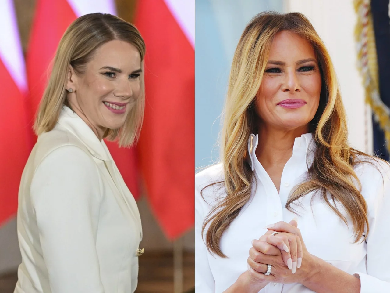 Marta Nawrocka i Melania Trump