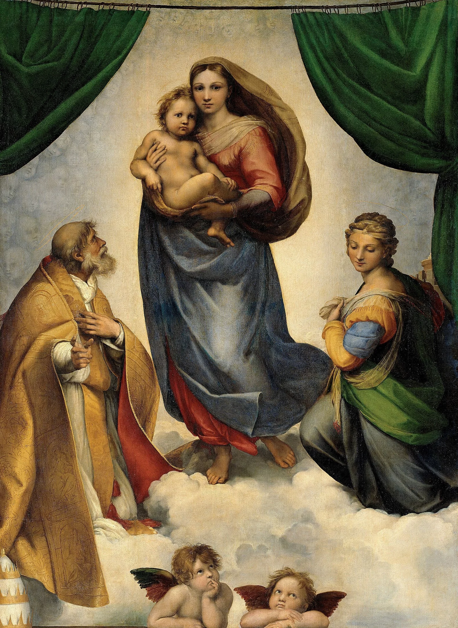 Madonna z Dzieciątkiem - Madonna Sykstyńska, mal. Rafael