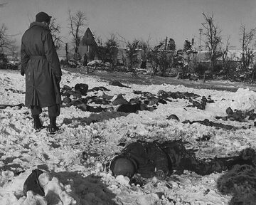 Masakra w Malmedy, grudzień 1944. Niemcy zabili amerykańskich jeńców