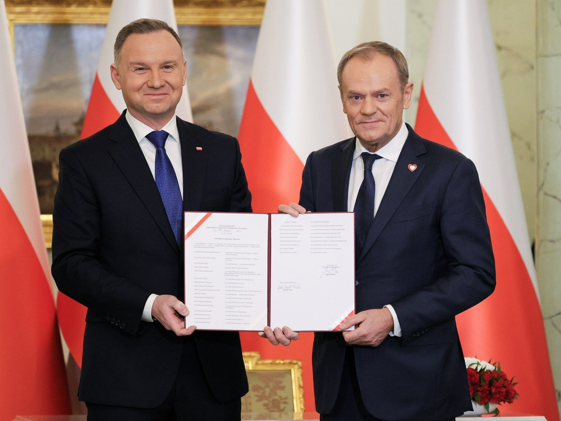 Prezydent Andrzej Duda i premier Donald Tusk