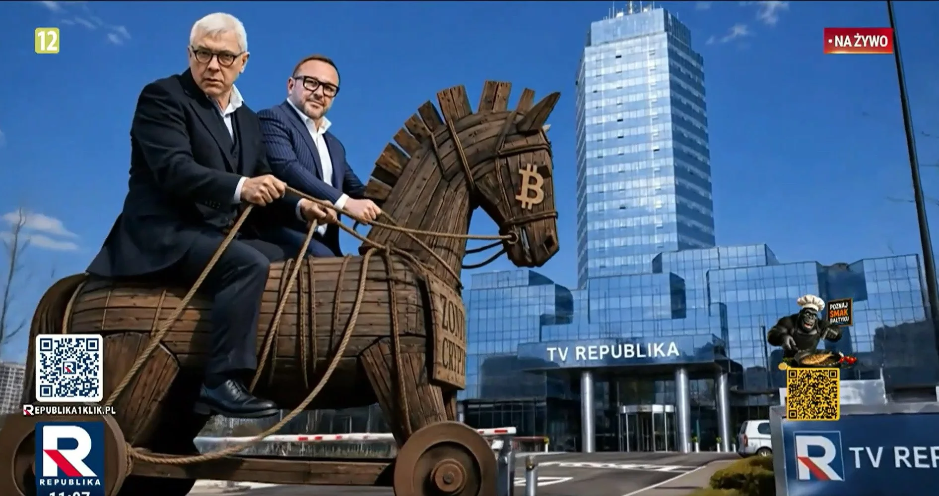 Fragment spotu TV Republika ws. Zondacrypto