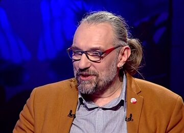 Mateusz Kijowski w studiu Polsat News