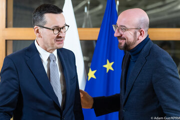 Mateusz Morawiecki i Charles Michel w Brukseli