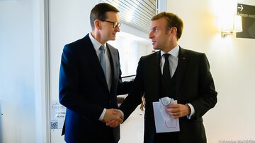 Mateusz Morawiecki i Emmanuel Macron