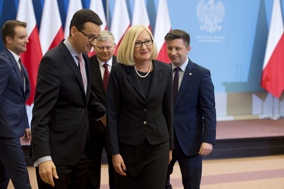 Mateusz Morawiecki i Joanna Kopcińska