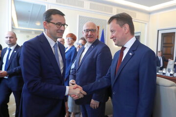 Mateusz Morawiecki i Mariusz Błaszczak (PiS)