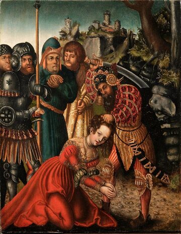 Męczeństwo świętej Barbary na obrazie Lucasa Cranacha