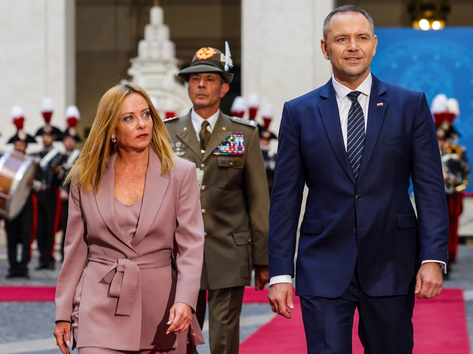 Prezydent Karol Nawrocki i premier Włoch Giorgia Meloni