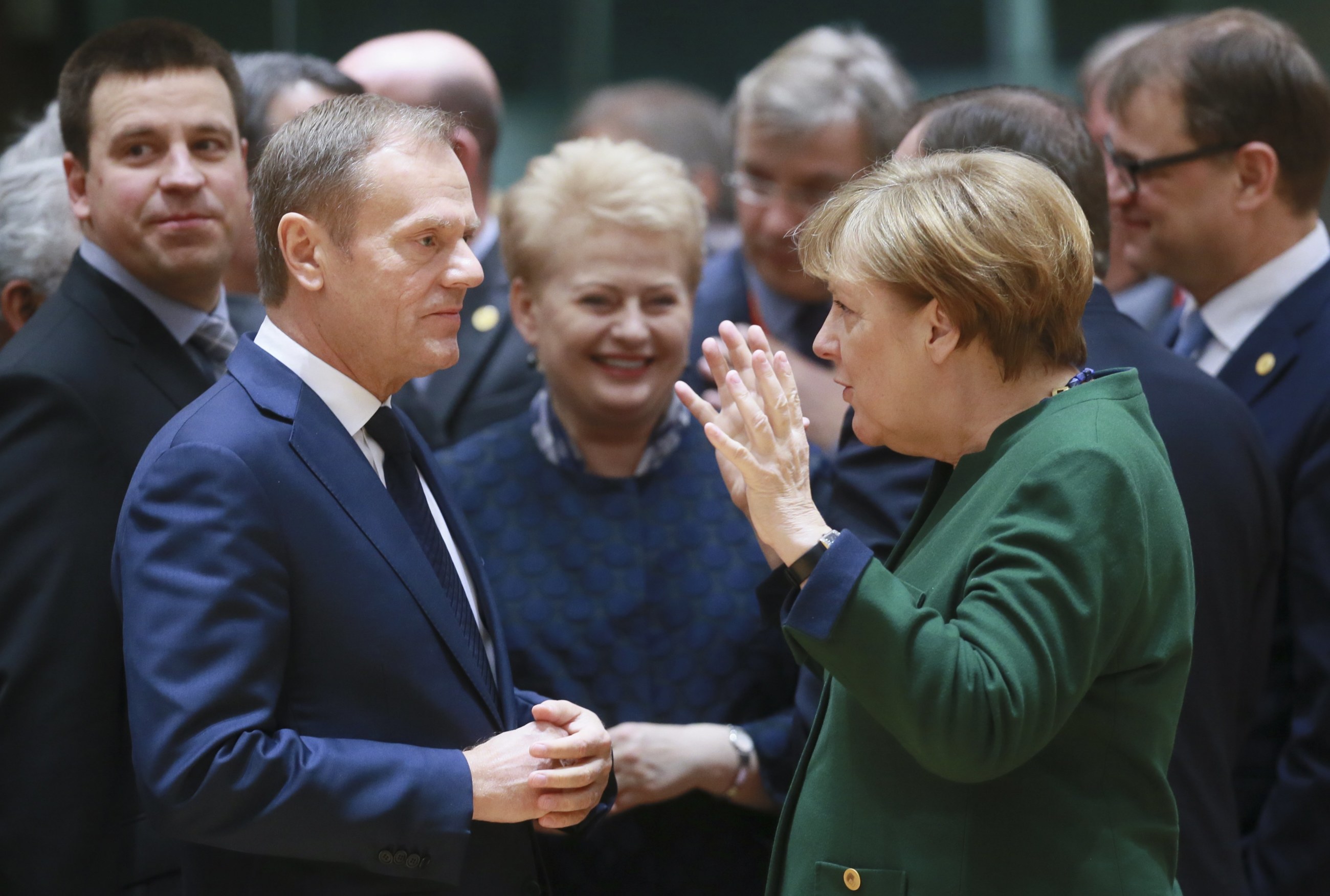 Donald Tusk, Angela Merkel