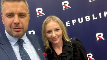Michał Rachoń i Monika Borkowska w TV Republika