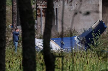 Miejsce katastrofy samolotu należącego do Jewgienija Prigożyna, szefa Grupy Wagnera