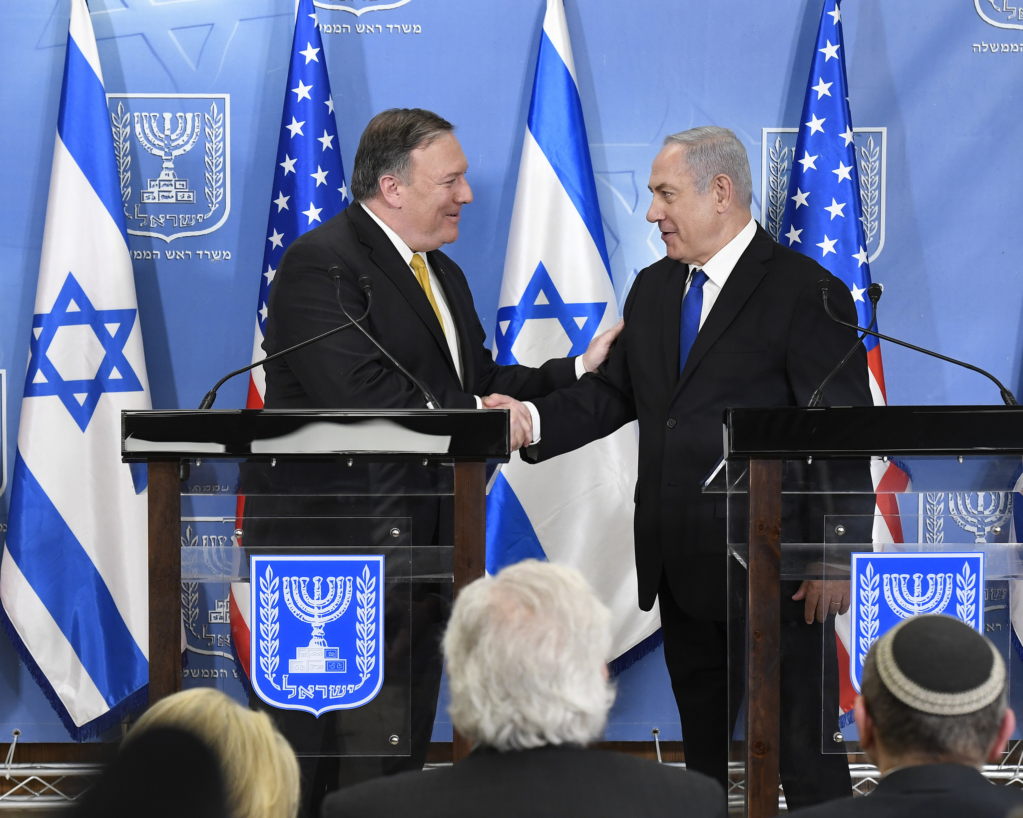 Sekretarz stanu USA Mike Pompeo i premier Izraela Benjamin Netanjahu