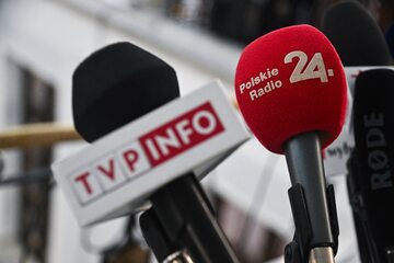 Mikrofon TVP i Polskiego Radia 24