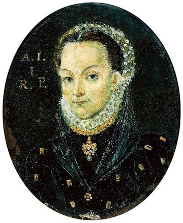 Miniatura Anny Jagiellonki z około 1576 r.