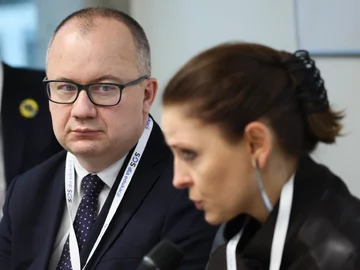 Minister sprawiedliwości Adam Bodnar, wiceminister edukacji Joanna Mucha