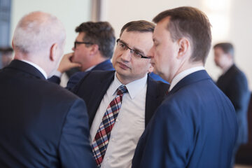 Minister sprawiedliwości Zbigniew Ziobro podczas posiedzenia rządu