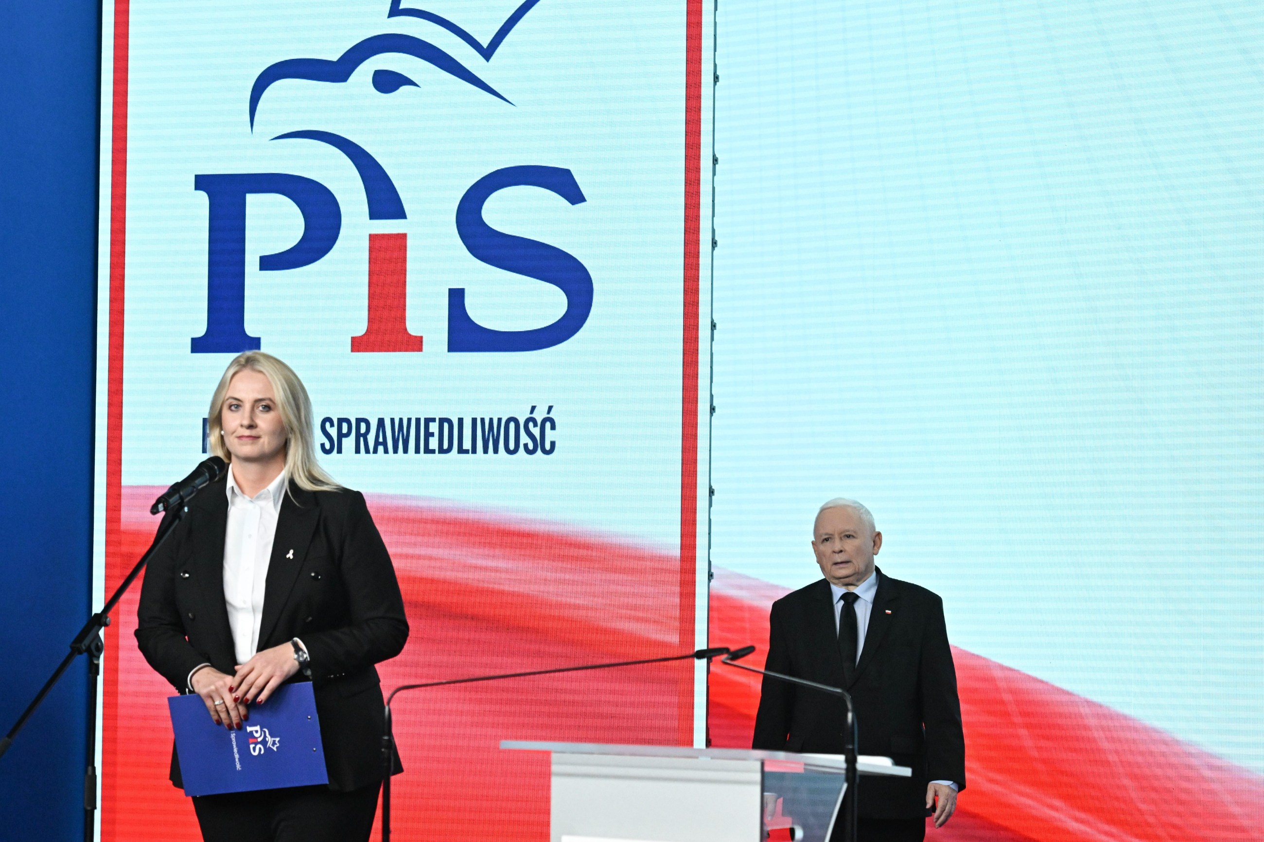 Katarzyna Sójka i Jarosław Kaczyński