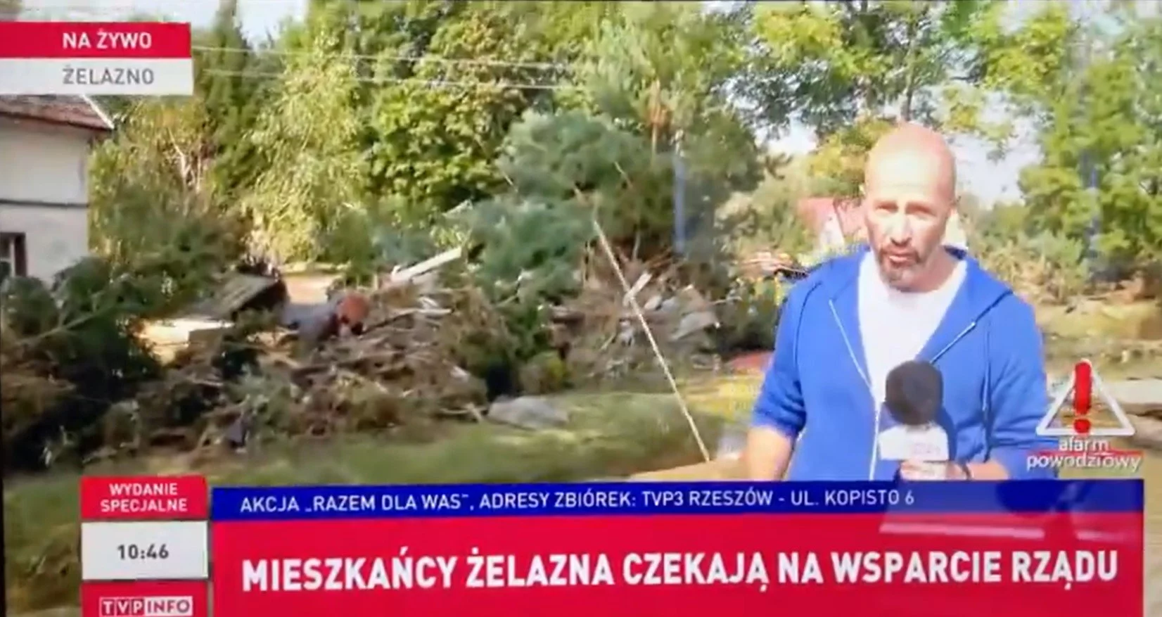 Dziennikarz TVP chwycił za kable, by udowodnić, że nie ma w nich prądu