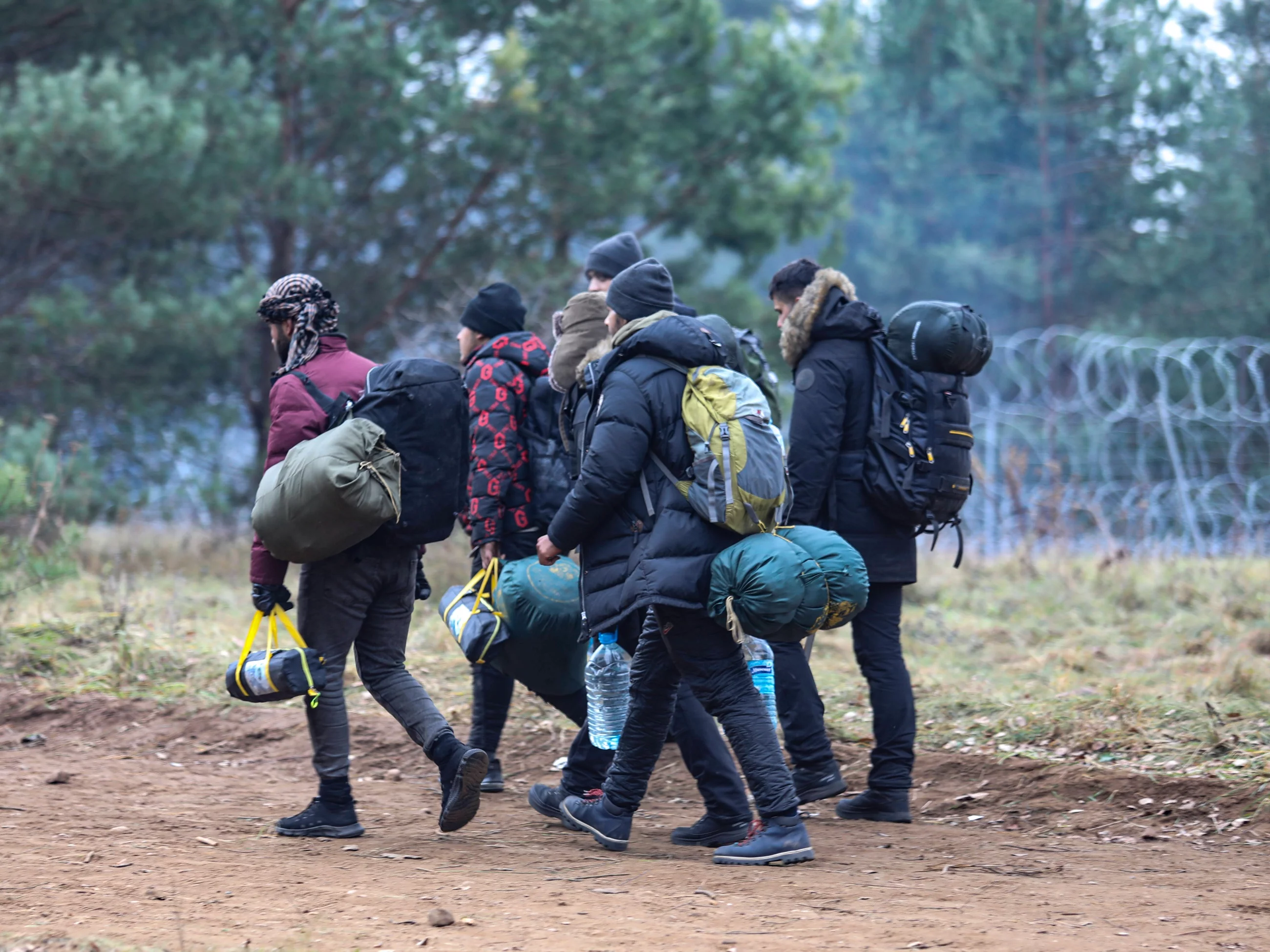 Migranci na granicy polsko-białoruskiej