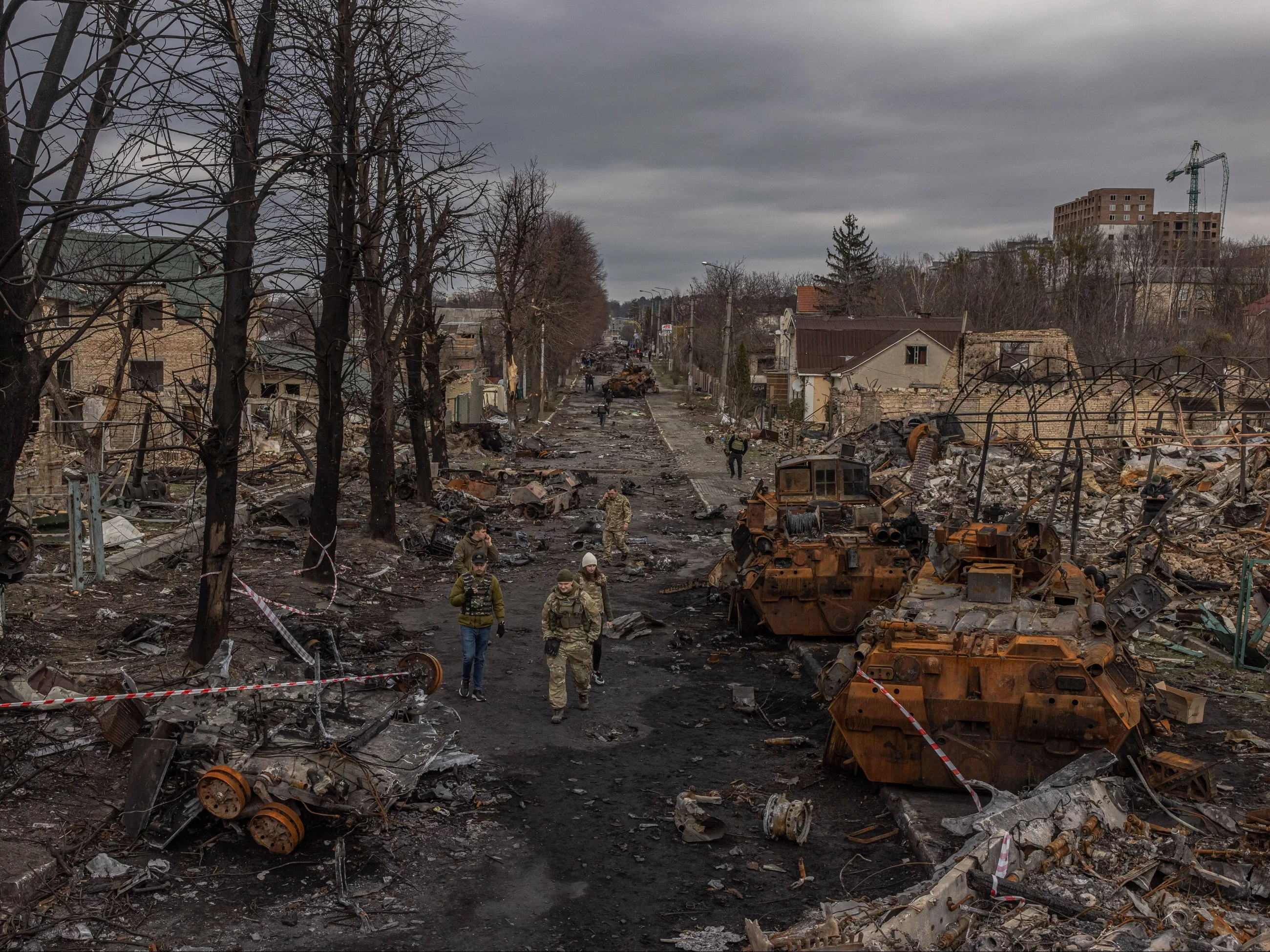 Wojna na Ukrainie. Zniszczone miasto Bucza pod Kijowem