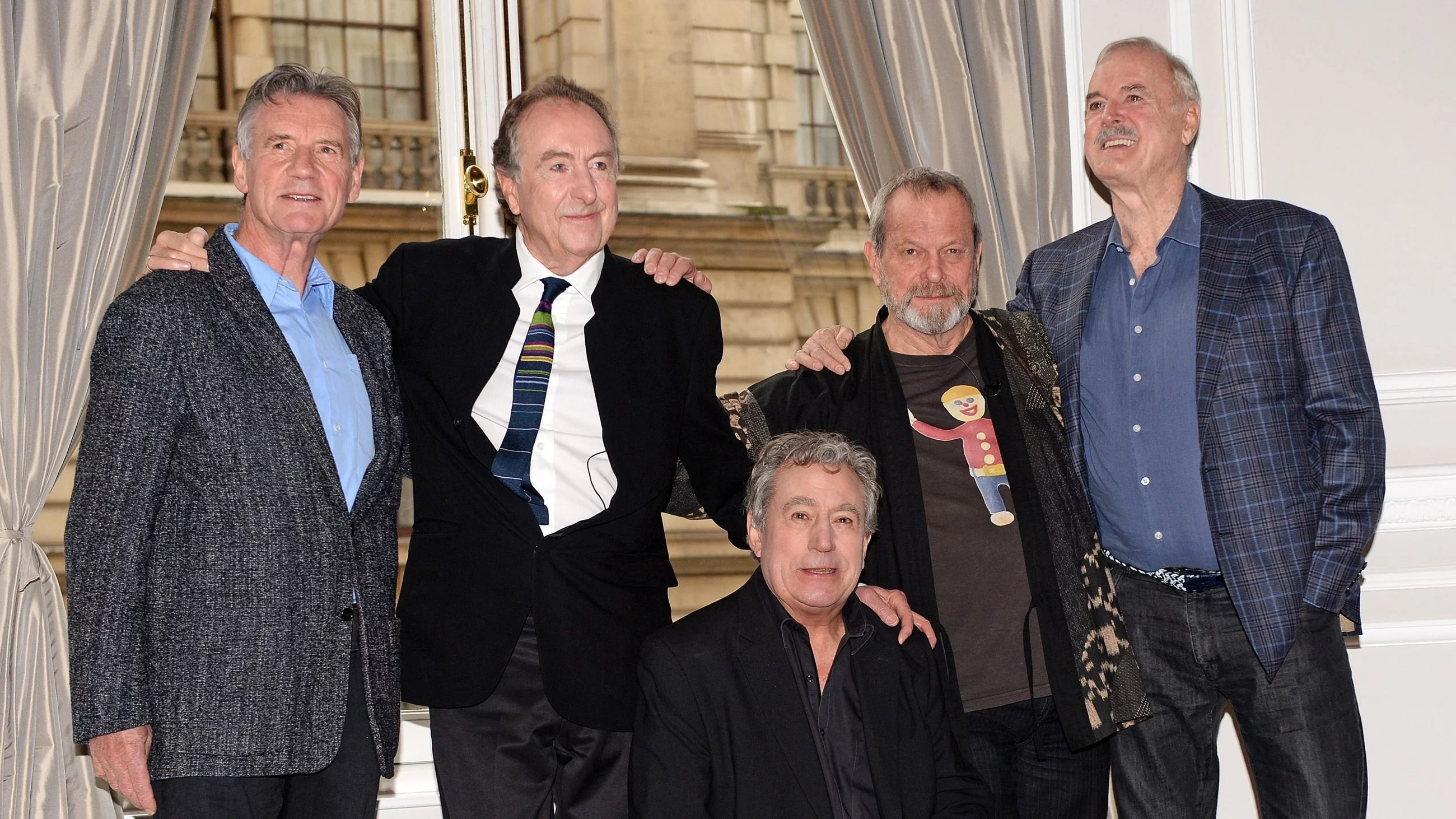 Członkowie grupy Monty Python (od prawej): John Cleese, Terry Gilliam, Terry Jones, Eric Idle i Michael Palin