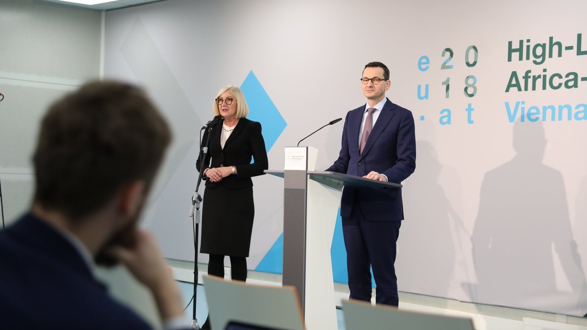 Konferencja prasowa zorganizowana w trakcie High-Level Forum Africa-Europe w Wiedniu