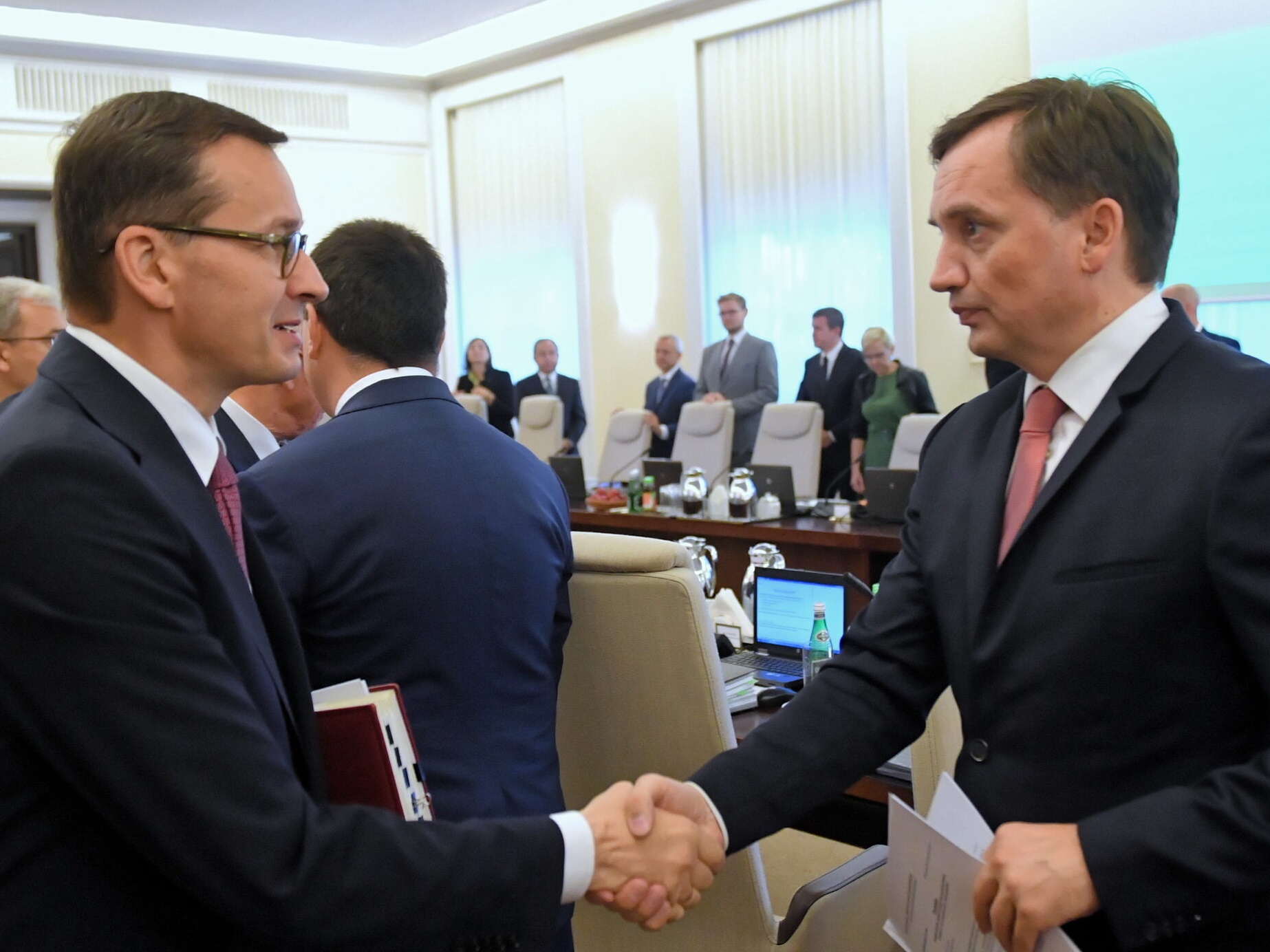 Premier Mateusz Morawiecki i minister sprawiedliwości Zbigniew Ziobro