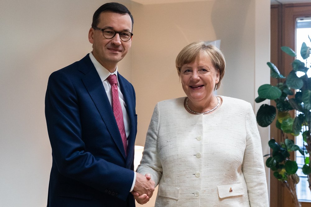 Mateusz Morawiecki i Angela Merkel