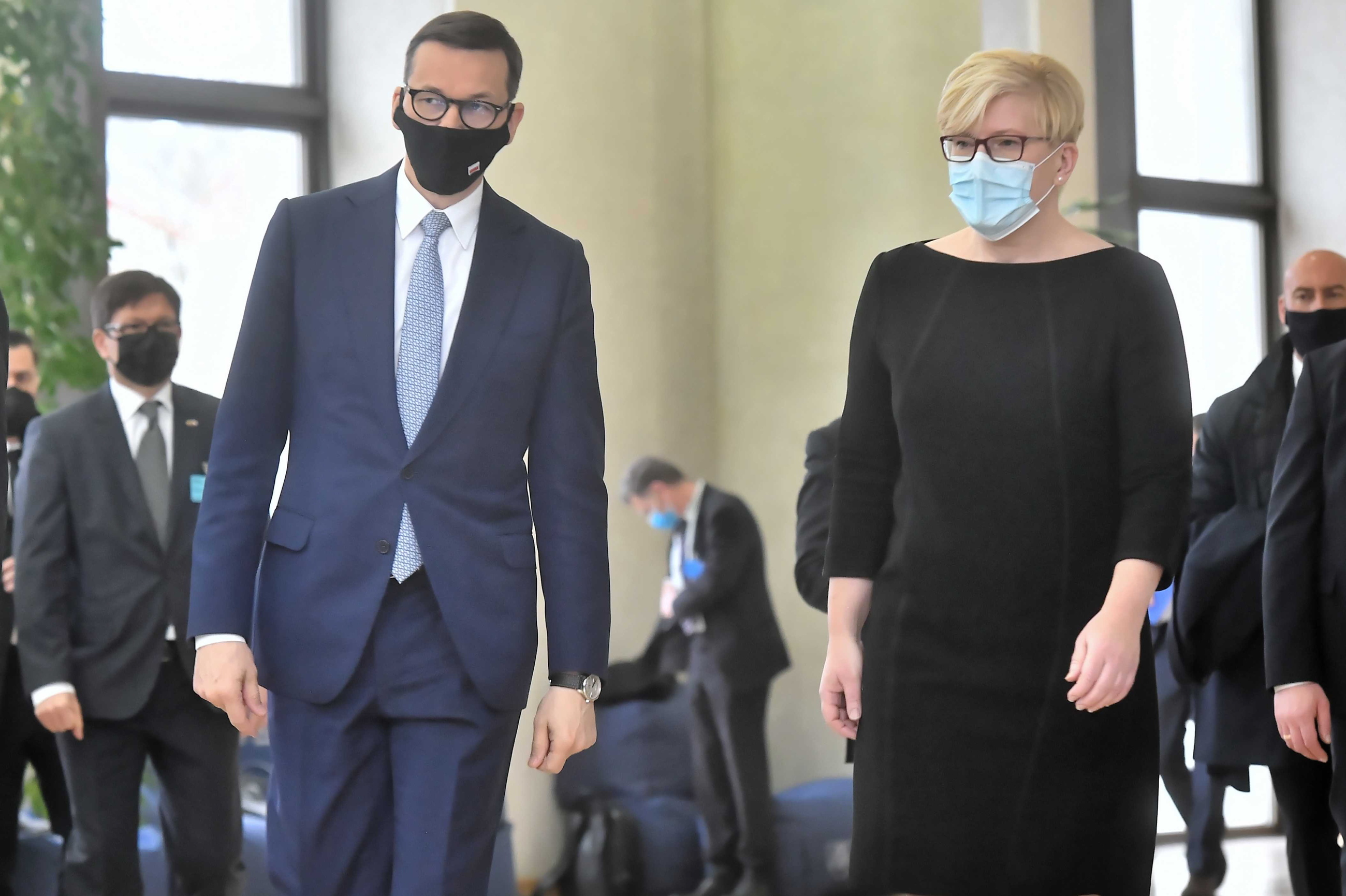 Premier Mateusz Morawiecki i premier Litwy Ingrida Simonyte