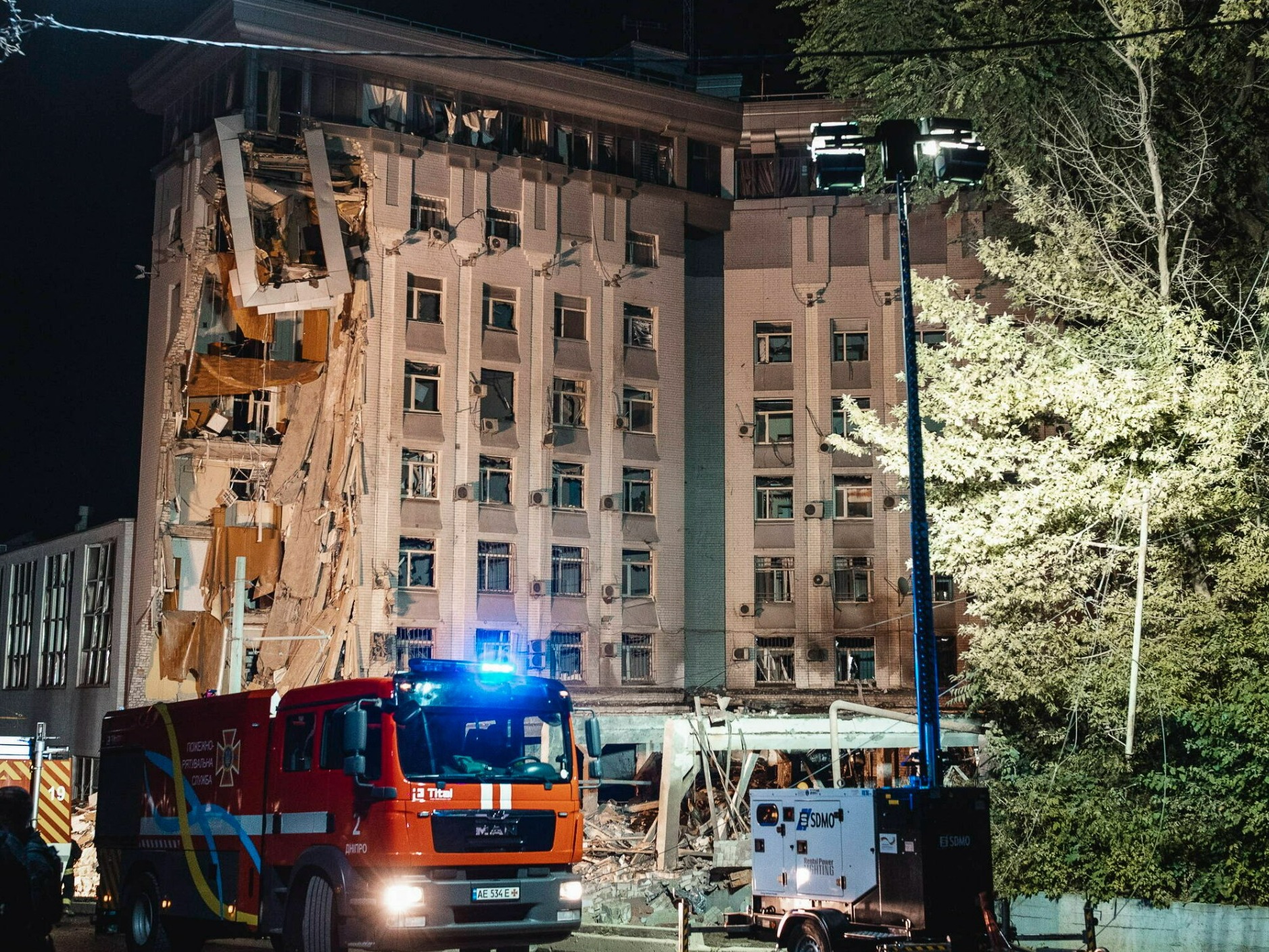 Rosyjski atak rakietowy na Dniepr