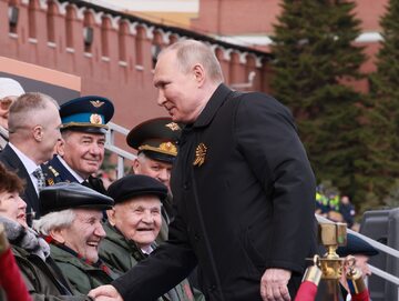 Moskwa, Władimir Putin podczas parady z okazji Dnia Zwycięstwa