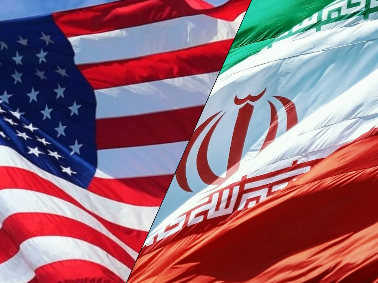Flagi USA i Iranu