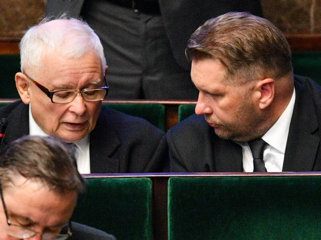 Prezes PiS Jarosław Kaczyński i były minister edukacji i nauki Przemysław Czarnek