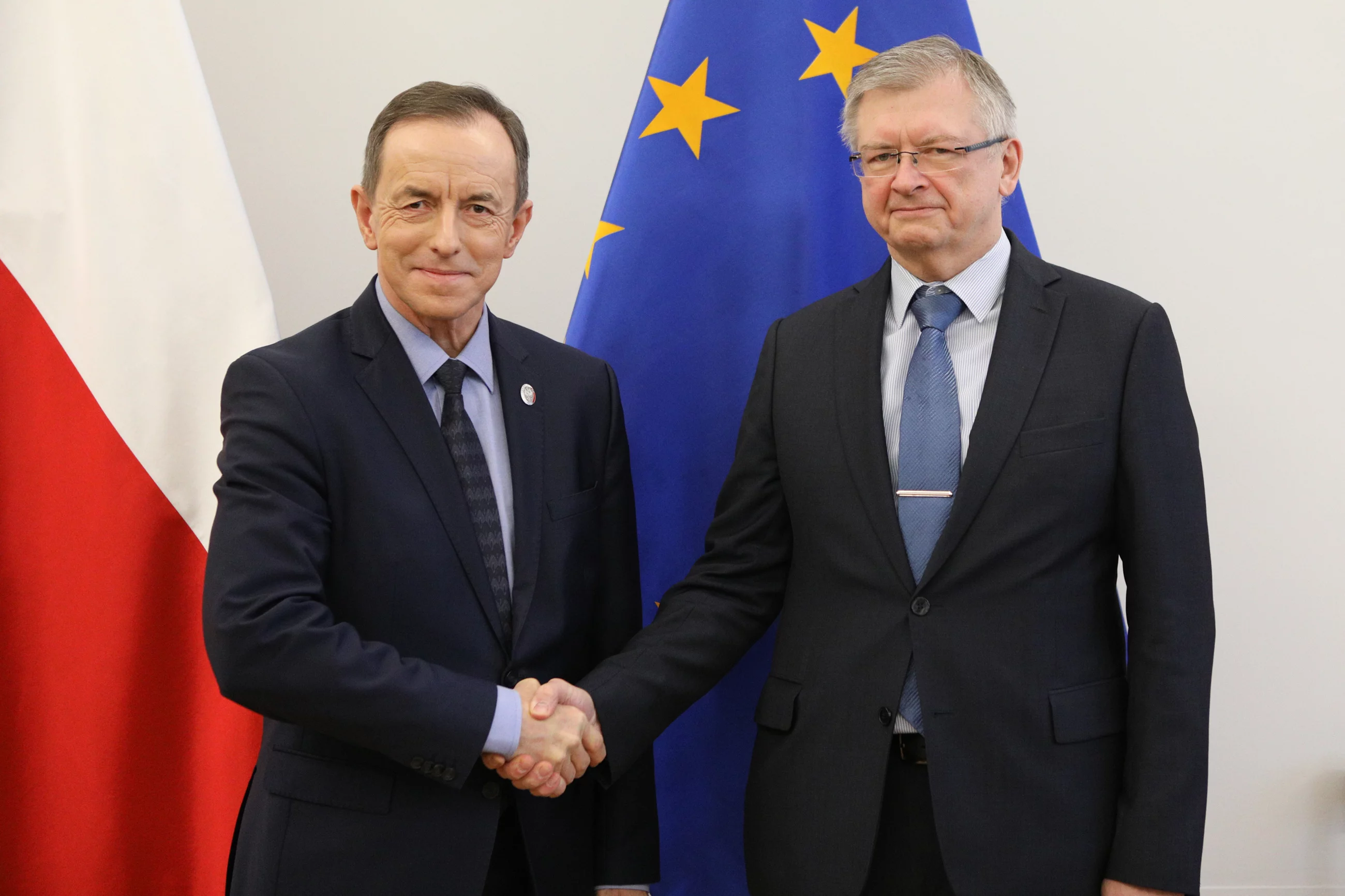 Tomasz Grodzki i Siergiej Andriejew podczas wizyty w Senacie