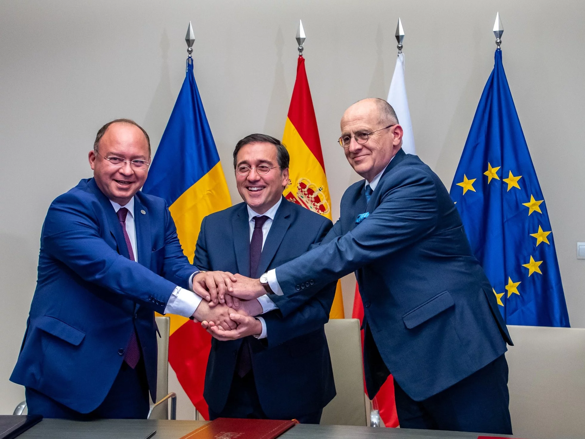 Szefowie dyplomacji Rumunii, Hiszpanii i Polski