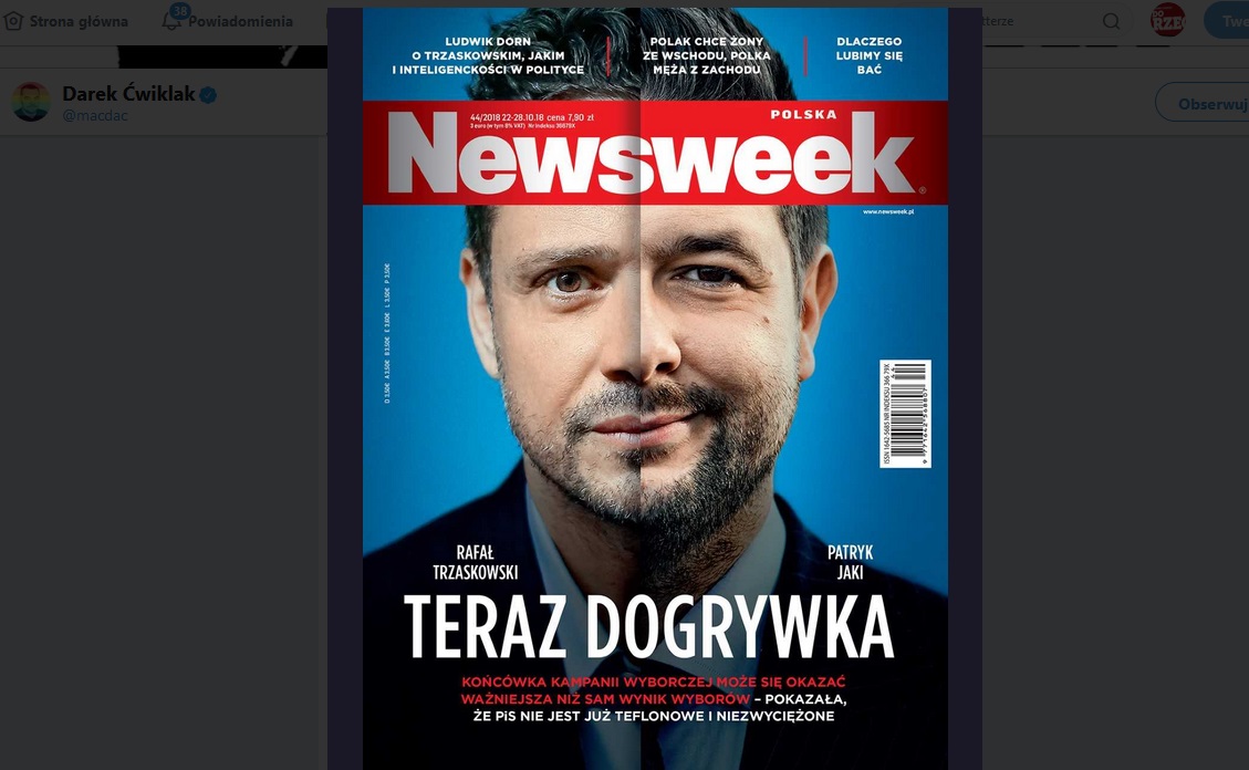 Zrzut ekranu z konta Dariusza Ćwiklaka na Twitterze