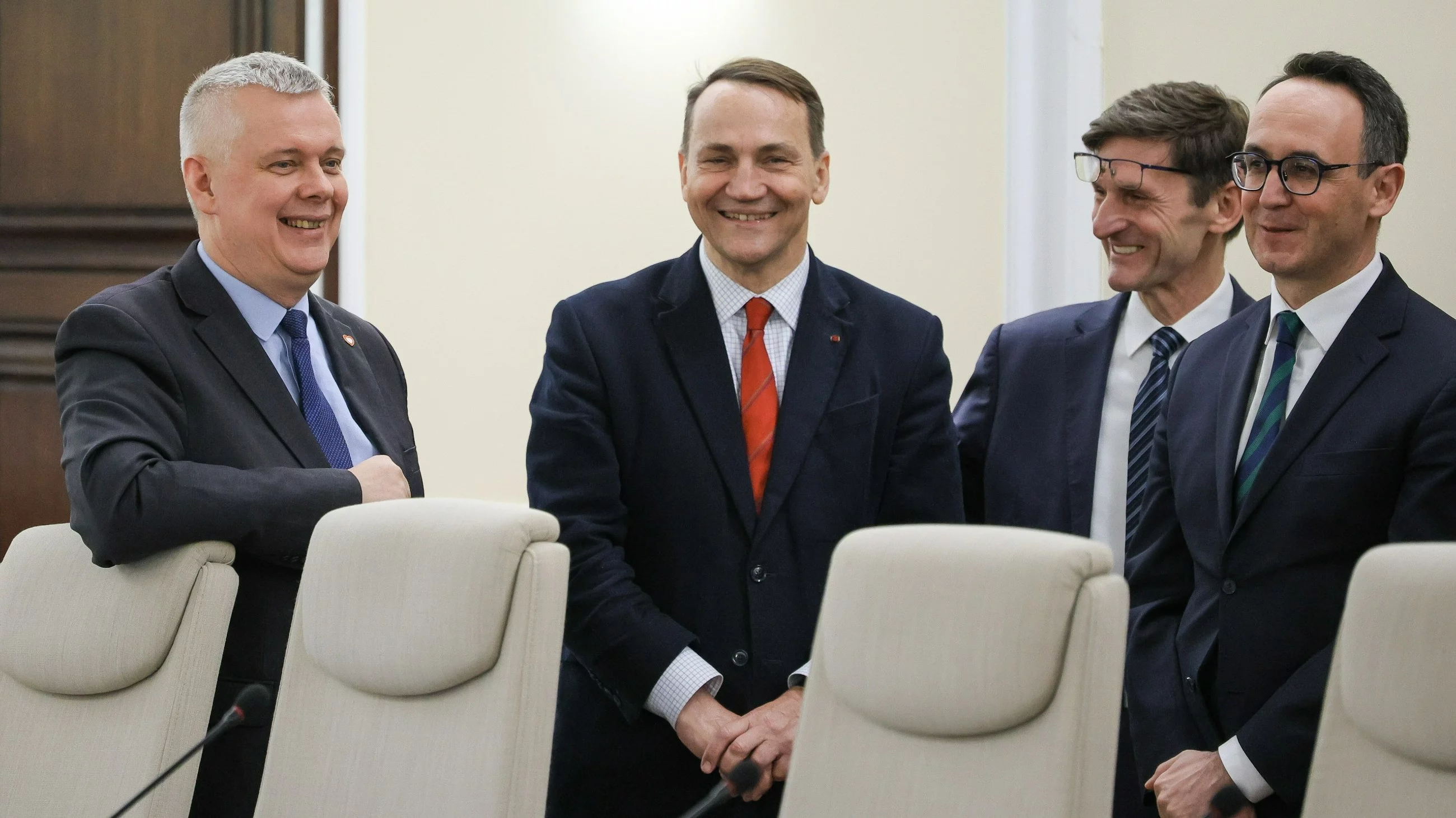 Tomasz Siemoniak, Radosław Sikorski, Andrzej Wyrobiec i  Dariusz Klimczak