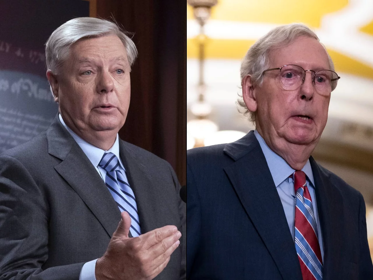 Senatorowie USA Lindsey Graham i Mitch McConnell