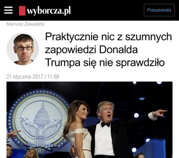 Nagłówek artykułu z wyborcza.pl