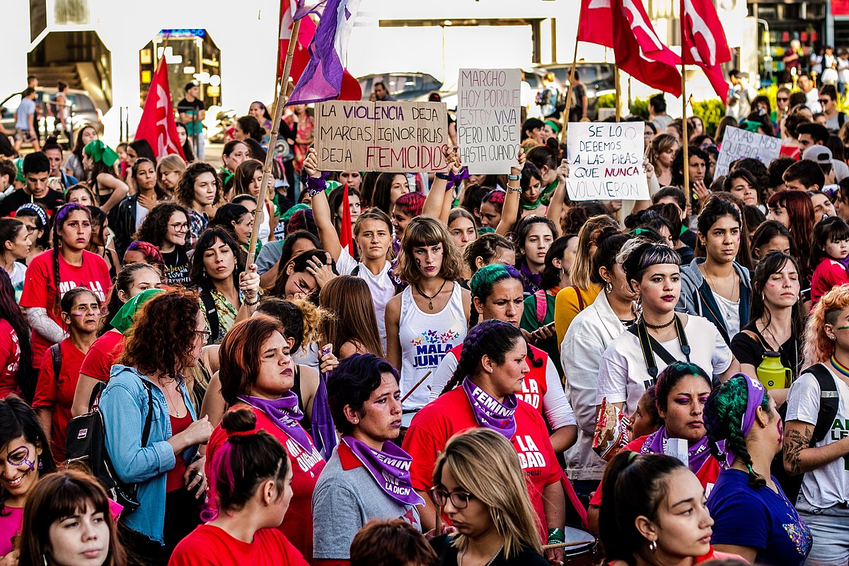 Feministki na Marszu Kobiet. 8 marca 2019, Argentyna.