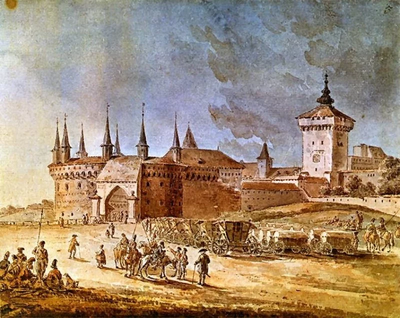 Z. Vogel, Widok Barbakanu i Bramy Floriańskiej